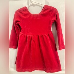 Hanna Anderson Red Velvet Long Sleeve Dress